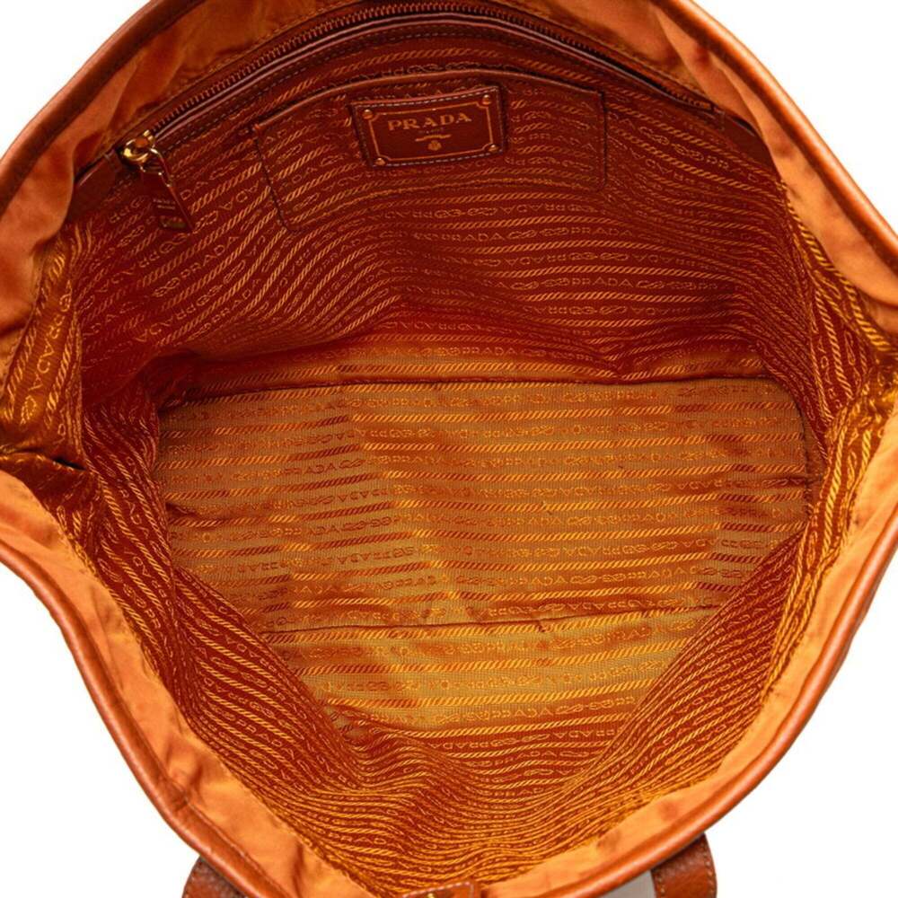 PRADA Orange Leather Shoulder Bag - Picture 5 of 9